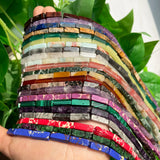 Natural Stone Tube Rectangle Beads for Jewelry DIY 15''