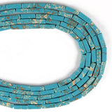 Natural Stone Tube Rectangle Beads for Jewelry DIY 15''