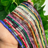 Natural Stone Tube Rectangle Beads for Jewelry DIY 15''