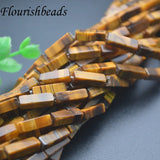 4x13mm Natural Tiger Eye Rectangle Loose Beads 5strands/lot