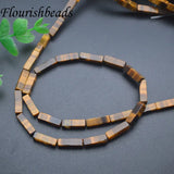 4x13mm Natural Tiger Eye Rectangle Loose Beads 5strands/lot
