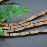 4x13mm Natural Tiger Eye Rectangle Loose Beads 5strands/lot