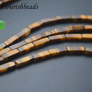 4x13mm Natural Tiger Eye Rectangle Loose Beads 5strands/lot