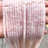 Pink Quartz Cylinder Crystal Beads for Jewelry Making