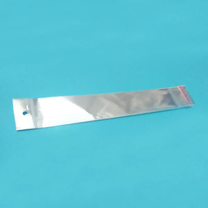 100pcs Transparent Self-Adhesive Bag, 4x26.5 for Hair Extensions & Jewelry