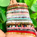 4x2mm Amazonite Opal Agate Jade Tiger Eye Quartz Stone Beads