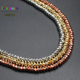 4x2mm Hematite Beads Faceted Rondelle Natural Stone Spacer Beads