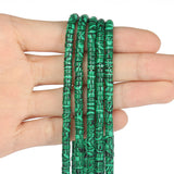Malachite Flat Round Disc Beads 4x2mm Natural Gemstone Loose Spacer Beads