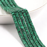 Malachite Flat Round Disc Beads 4x2mm Natural Gemstone Loose Spacer Beads