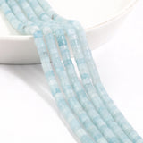 4x2mm Aquamarine Flat Round Disc Loose Rondelle Beads 15in