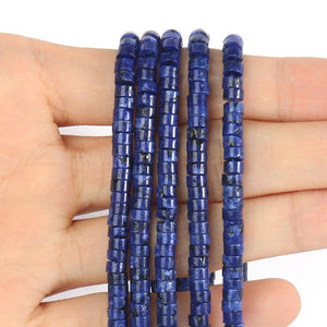 4x2mm Flat Round Lapis Lazuli Stone Beads for Jewelry Making