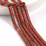 4x2mm Red Flower Jaspers Rondelle Beads for Jewelry Making
