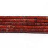 4x2mm Red Flower Jaspers Rondelle Beads for Jewelry Making