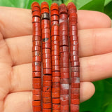 4x2mm Red Flower Jaspers Rondelle Beads for Jewelry Making