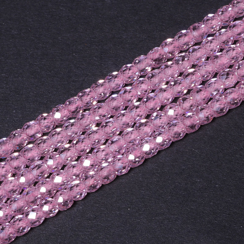 Multicolor Zircon Faceted Rhinestone Beads 4x3.5mm