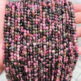 Tourmaline Pink Quartz Sodalite Green Jade Beads 15' for Jewelry Making