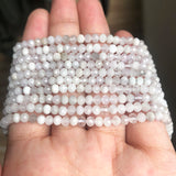 4x3mm Moonstone Small Waist Beads Faceted Rondelle Beads 15''