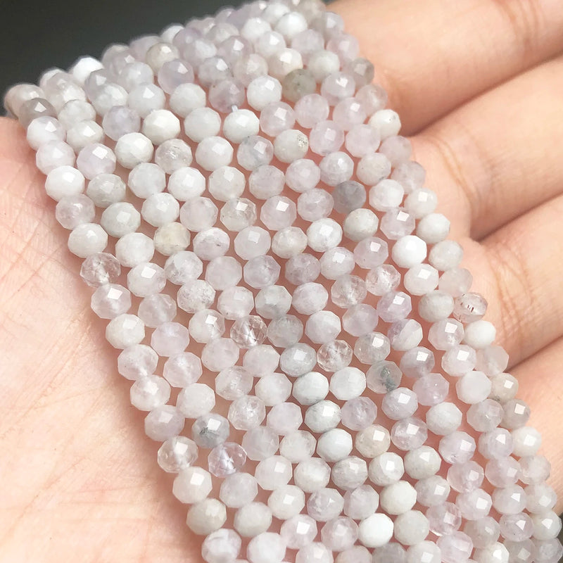 4x3mm Moonstone Small Waist Beads Faceted Rondelle Beads 15''