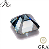 Asscher Cut VVS1 Moissanite 4x4-10x10mm Girdle Loose Gems Dark Vivid