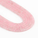 Pink Quartz Rondelle Beads 4x4mm 15''