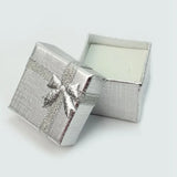 Silver Earring Gift Boxes Square Mini Jewelry Display Case 24pcs/Lot