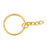 200pcs Split Keyring w/ Chains 25mm - Plated Alloy - Bulk Pack