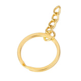 200pcs Split Keyring w/ Chains 25mm - Plated Alloy - Bulk Pack