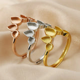 4x6MM Breast Milk Resin Pear Ring Setting 925 Sterling Silver Rose Plated Bezel