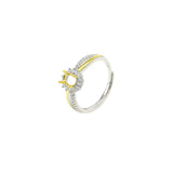 925 Sterling Silver Oval Bezel Split Shank Ring Settings
