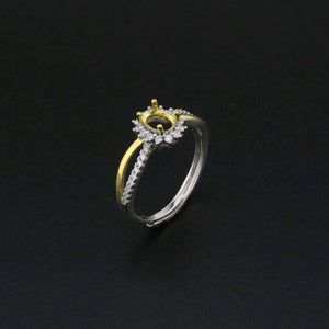 925 Sterling Silver Oval Bezel Split Shank Ring Settings