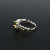 925 Sterling Silver Oval Bezel Split Shank Ring Settings