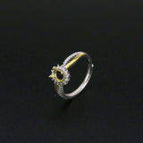 925 Sterling Silver Oval Bezel Split Shank Ring Settings