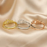 4x6MM Oval Prong Ring Settings 925 Silver Rose Plated DIY Ring Bezel Supplies