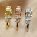 4x6MM Oval Prong Ring Settings 925 Silver Rose Plated DIY Ring Bezel Supplies