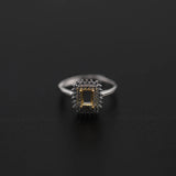 4x6MM Rectangle Prong Bezel Silver Ring Setting