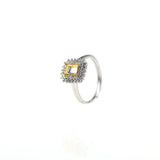 4x6MM Rectangle Prong Bezel Silver Ring Setting
