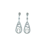 Rose Plated 925 Silver Oval Earrings Setting