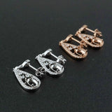 Rose Plated 925 Silver Oval Earrings Setting