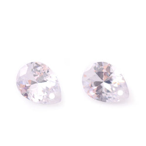 Colorful Tear Drop Cut CZ Straight Hole Beads Jewelry DIY