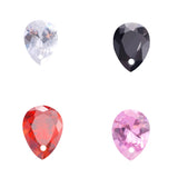 Colorful Tear Drop Cut CZ Straight Hole Beads Jewelry DIY