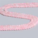 4x6mm Flat Disk Faceted Rose Crystal Beads for Jewelry Making