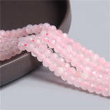 4x6mm Flat Disk Faceted Rose Crystal Beads for Jewelry Making