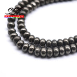 4x6mm Iron Pyrite Stone Beads for DIY Jewelry Making