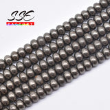 4x6mm Iron Pyrite Stone Beads for DIY Jewelry Making