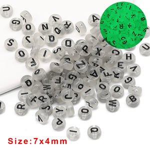 4x7MM Glow In The Dark Acrylic Spacer Beads For Jewelry Making