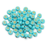 4x7mm 100pcs Flat Round Acrylic Beads Necklaces Bracelet Letter Beads