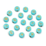 4x7mm 100pcs Flat Round Acrylic Beads Necklaces Bracelet Letter Beads