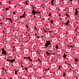 Rose Pink Alphabet Letters Beads 100pcs for Jewelry Making DIY Bracelets