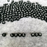 4x7mm Acrylic English Letter Beads DIY Alphabet Letters Set