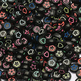 7mm Flower Star Heart Moon Pattern Acrylic Beads for Jewelry Making